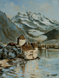 château chillon lac léman genève suisse valais
